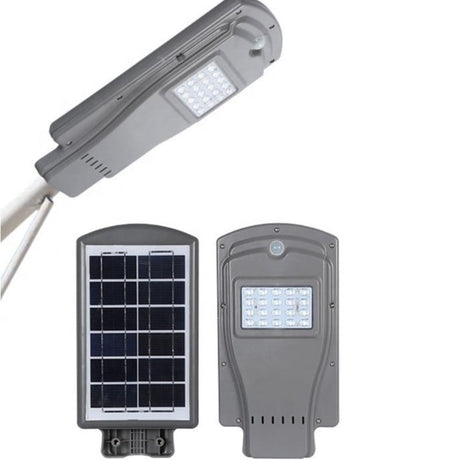 Lampa solara gradina, panou solar, 20w, surse led, 60 LED, tip buton, lumina, senzor voce, senzor uman, materia ABS+PC, impermeabila, IP65 - BUZ.RO