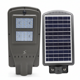 Lampa solara gradina, panou solar, 20w, surse led, 60 LED, tip buton, lumina, senzor voce, senzor uman, materia ABS+PC, impermeabila, IP65 - BUZ.RO