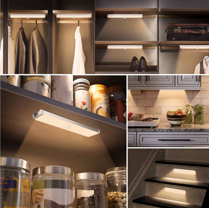Lampa, aplica, cu 120 leduri albe, lumina calda, incarcare usb, alba