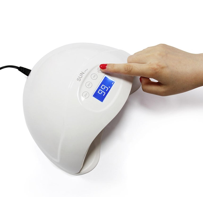 Lampa Unghii LED UV SUN 5 – 48W, Timer, Senzor Automat, Afișaj LCD - BUZ.RO