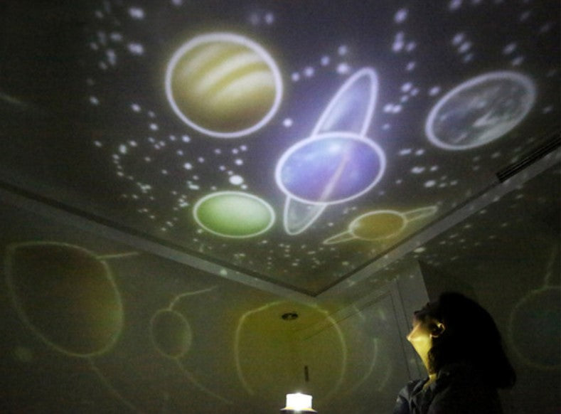 Lampa veghe constelatii proiector planete stele luna,  trepte de intensitate, proiectie univers