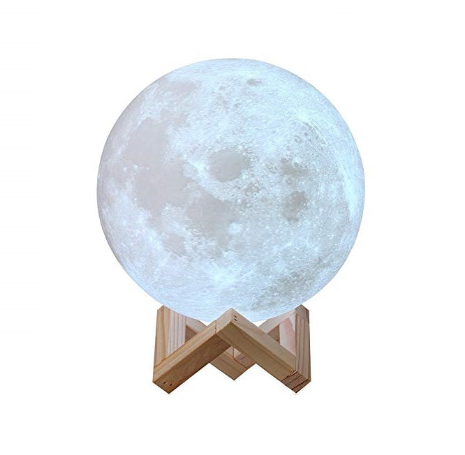 Lampa veghe Luna Moon Lamp 15 cm, imprimata 3D, reincarcabila