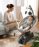 Leagan electric bebe, balansoar bebelusi, cu melodii, aplicatie monitorizare telefon, - BUZ.RO