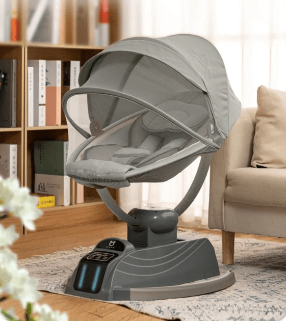 Leagan electric bebe, balansoar bebelusi, cu melodii, aplicatie monitorizare telefon, - BUZ.RO