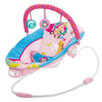Leagan electric pentru bebe, cu vibratii si melodii, bara de activitati, ham reglabil, roz - BUZ.RO