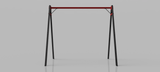 Leagan gradina copii/adulti, balansoar dublu de curte, metalic, cu accesorii incluse, cuib suspendat, 2,4x2,1m - BUZ.RO