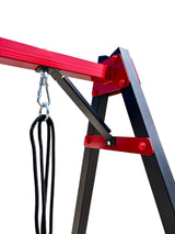 Leagan gradina copii/adulti, balansoar dublu de curte, metalic, cu accesorii incluse, cuib suspendat, 2,4x2,1m - BUZ.RO