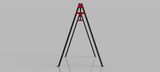 Leagan gradina copii/adulti, balansoar dublu de curte, metalic, cu accesorii incluse, cuib suspendat, 2,4x2,1m - BUZ.RO