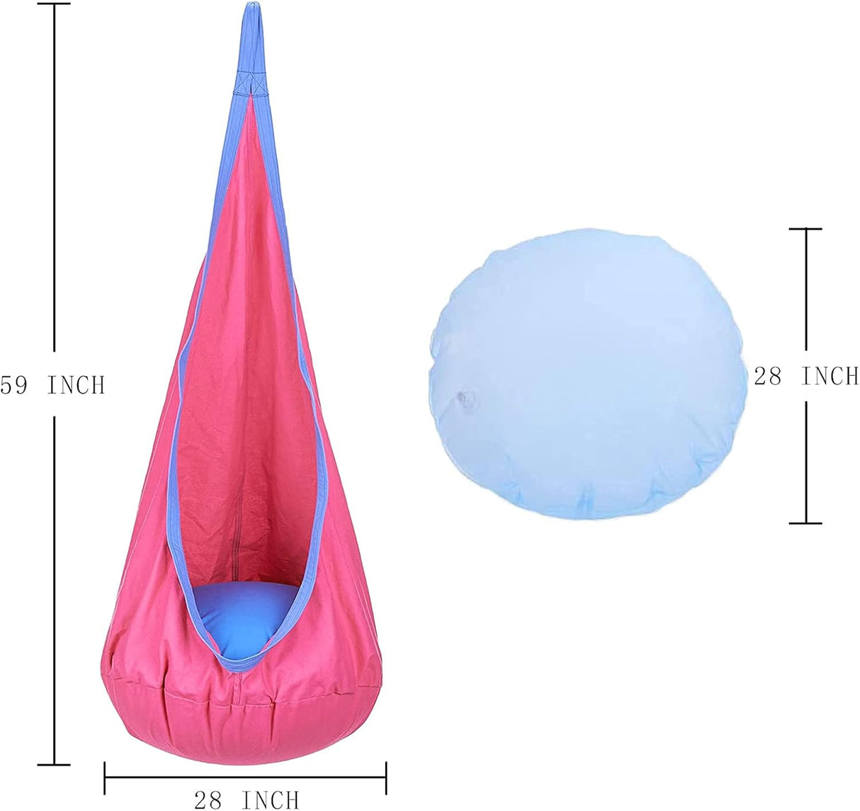 Leagan tip cocon cuib suspendat pentru copii, cu kit complet de montaj - BUZ.RO
