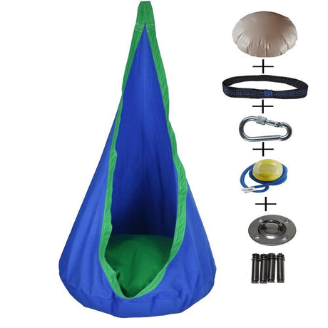 Leagan tip cocon cuib suspendat pentru copii, cu kit complet de montaj - BUZ.RO