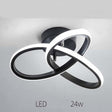 Lustra led, plafoniera led, aluminiu, 22W, 3 tipuri de lumina, diametru 24 cm, 220V, 1800Lm, negru - BUZ.RO