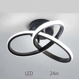 Lustra led, plafoniera led, aluminiu, 22W, 3 tipuri de lumina, diametru 24 cm, 220V, 1800Lm, negru - BUZ.RO