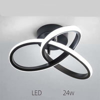 Lustra led, plafoniera led, aluminiu, 22W, 3 tipuri de lumina, diametru 24 cm, 220V, 1800Lm, negru