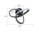 Lustra led, plafoniera led, aluminiu, 22W, 3 tipuri de lumina, diametru 24 cm, 220V, 1800Lm, negru - BUZ.RO