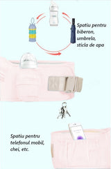 Marsupiu ergonomic, pentru bebe, 3 - 36 luni, ajustabil, model bufnita - BUZ.RO
