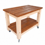 Masa Gratar ,Carucior BBQ ,lemn masiv, roti, terasa 120x71x86 - BUZ.RO