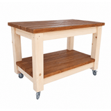 Masa Gratar ,Carucior BBQ ,lemn masiv, roti, terasa 120x71x86 - BUZ.RO