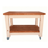 Masa Gratar ,Carucior BBQ ,lemn masiv, roti, terasa 120x71x86 - BUZ.RO