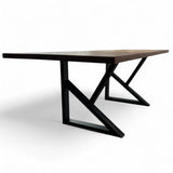 Masa lemn de tei, cu picioare metal, 200x95x78 cm, Liz - BUZ.RO