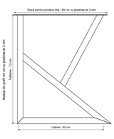 Masa lemn de tei, cu picioare metal, 200x95x78 cm, Liz - BUZ.RO