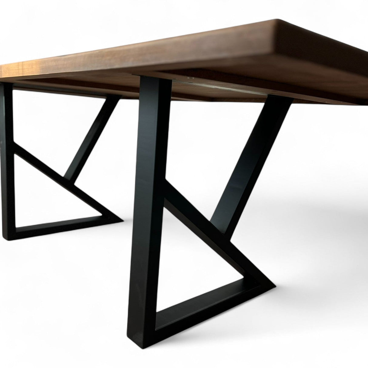 Masa lemn de tei, cu picioare metal, 200x95x78 cm, Liz - BUZ.RO