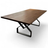 Masa lemn de tei, cu picioare metal, 200x95x78 cm, Zia - BUZ.RO