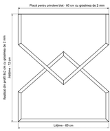 Masa lemn de tei, cu picioare metal, 200x95x78 cm, Zia - BUZ.RO