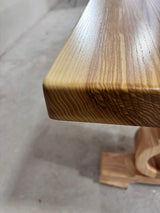 Masa lemn masiv, cu cadru din lemn masiv, Ofelia, 240x100x76 cm - BUZ.RO