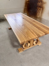 Masa lemn masiv, cu cadru din lemn masiv, Ofelia, 240x100x76 cm - BUZ.RO