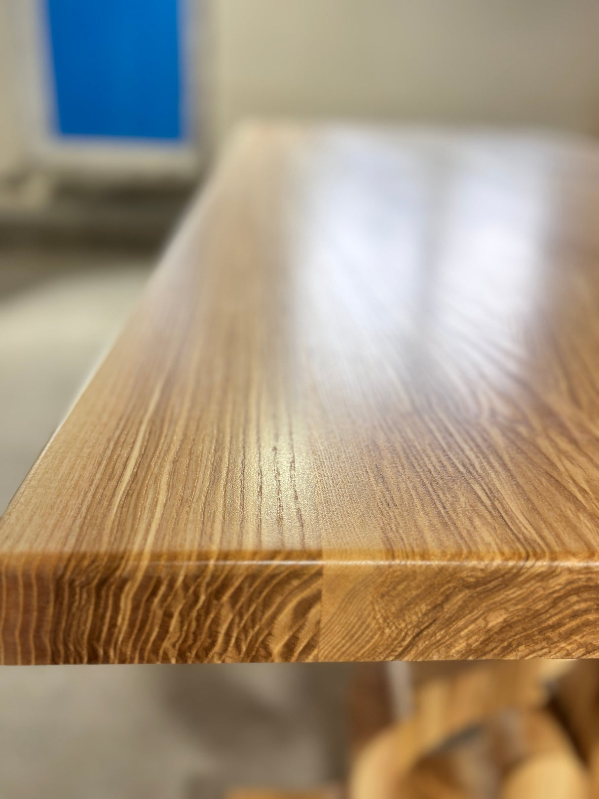 Masa lemn masiv, cu cadru din lemn masiv, Ofelia, 240x100x76 cm - BUZ.RO