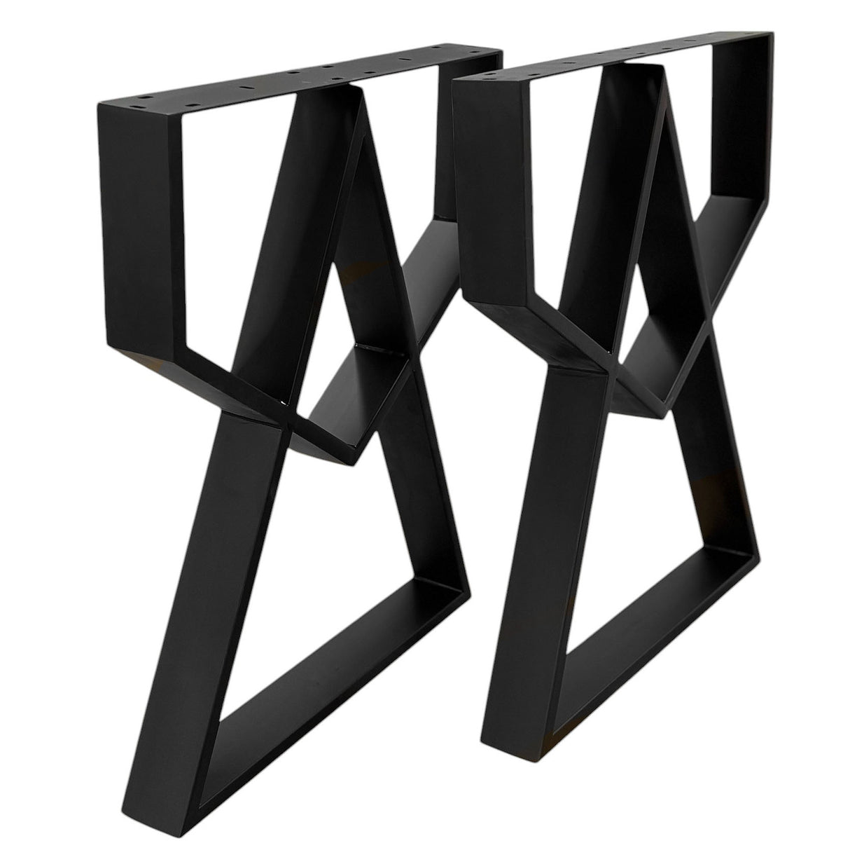 Masa lemn tei, cu picioare masa metal, Adriana, 200 L* 95 l* 75.5 H cm