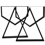Masa lemn tei, cu picioare masa metal, Adriana, 200 L* 95 l* 75.5 H cm
