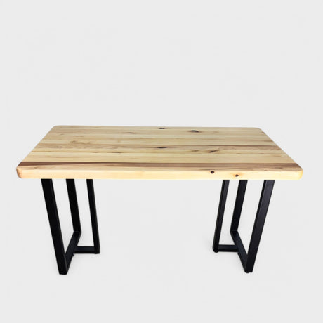Masa lemn masiv, cu picioare masa metal, Chleo, 140x80x78 cm - BUZ.RO