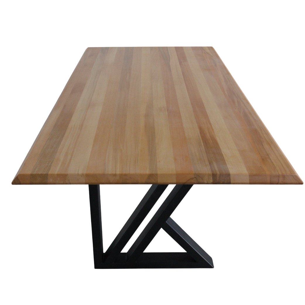 Masa lemn tei Sasha, cu picioare masa metal, 200 L* 95 l* 75.5 H cm