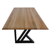 Masa lemn tei Sasha, cu picioare masa metal, 200 L* 95 l* 75.5 H cm