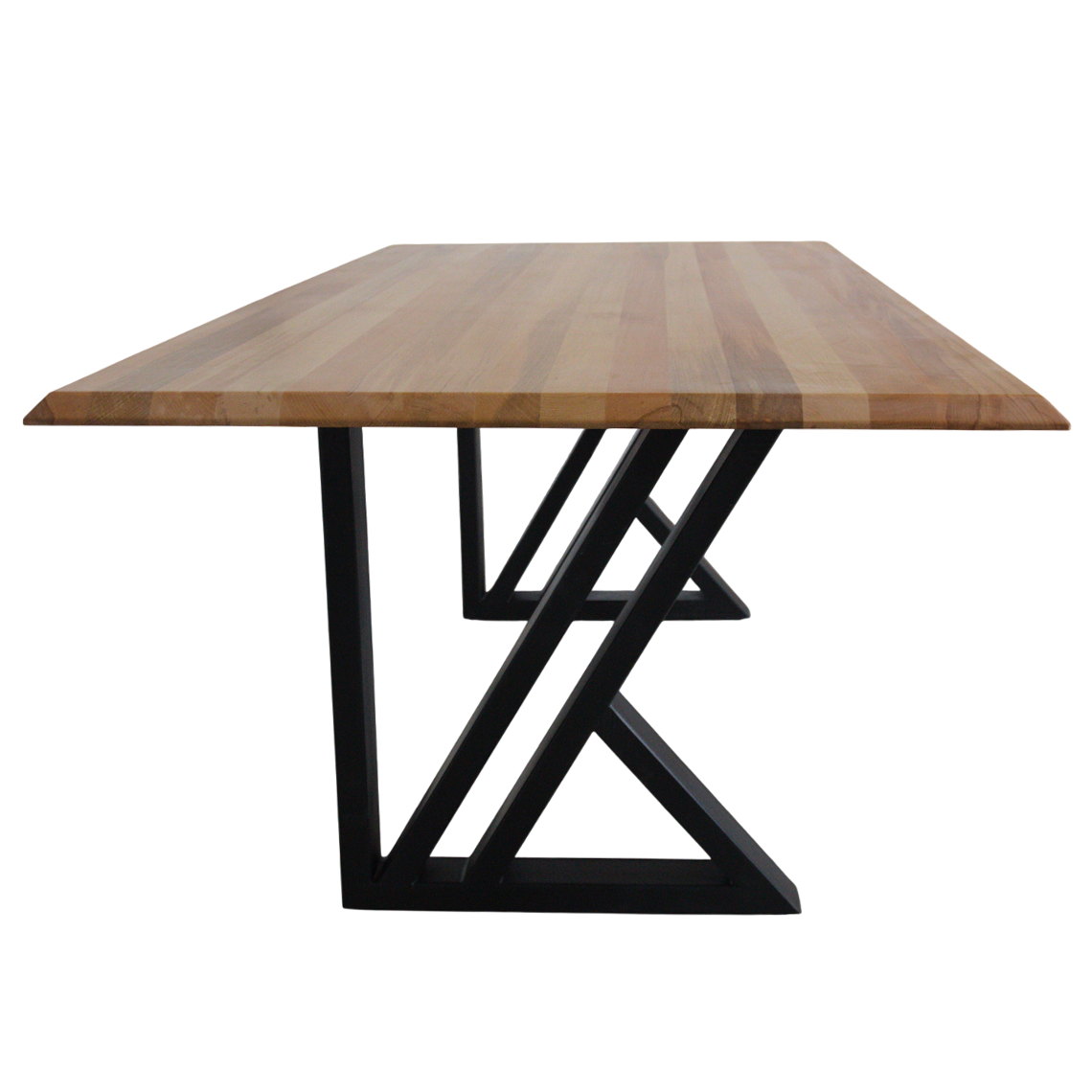 Masa lemn tei Sasha, cu picioare masa metal, 200 L* 95 l* 75.5 H cm