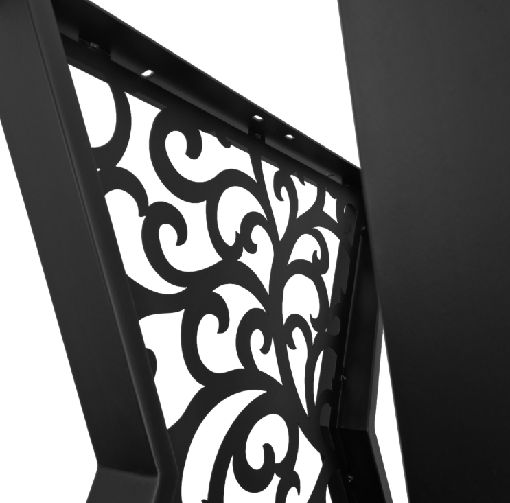 Masa lemn tei Lolita, cu picioare masa metal, 200 L* 95 l* 75.5 H cm