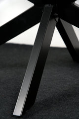 Masa lemn masiv tei, cu picioare masa metal, Lisa - BUZ.RO