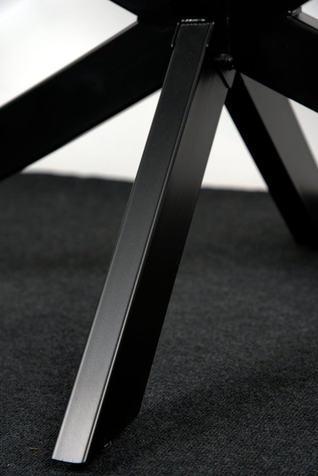 Masa lemn masiv tei, cu picioare masa metal, Lisa - BUZ.RO