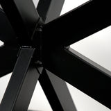 Masa lemn masiv tei, cu picioare masa metal, Lisa - BUZ.RO