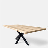 Masa lemn masiv tei, cu picioare masa metal, Spider, 200x95x78 cm - BUZ.RO