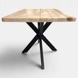 Masa lemn masiv tei|frasin|stejar|nuc| cu picioare masa metal, Little Spider, 140X80 / 160x80 - BUZ.RO