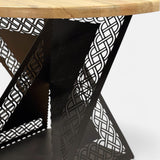 Masa lemn tei, cu cadru din metal, Rue, 100x71.5 cm - BUZ.RO