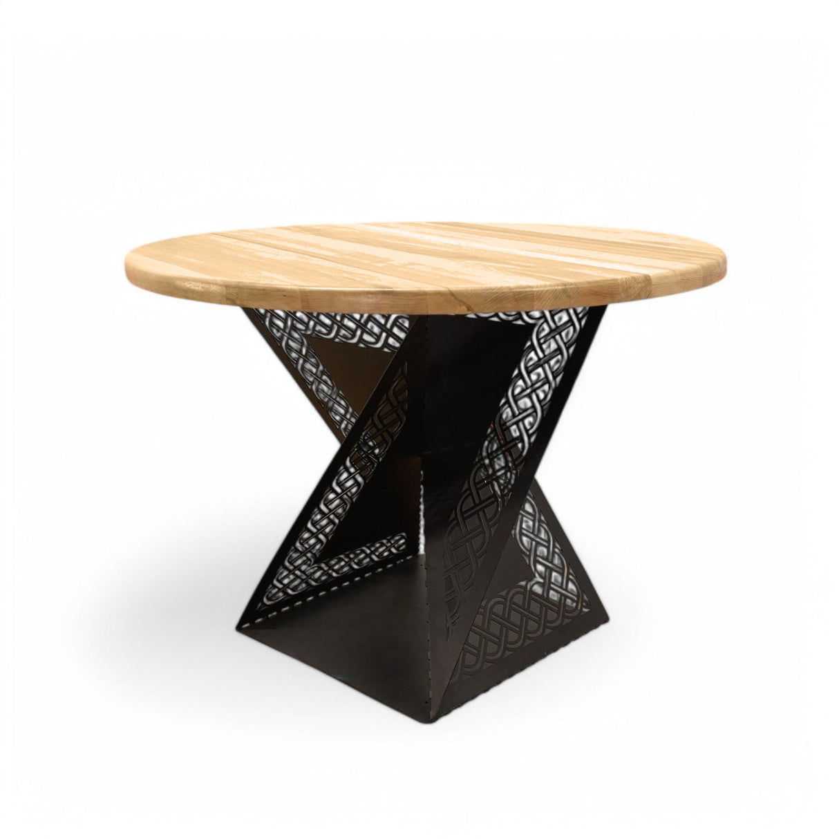 Masa lemn tei, cu cadru din metal, Rue, 100x71.5 cm - BUZ.RO