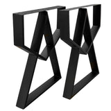 Masa lemn tei, cu picioare masa metal, Adriana, 200 L* 95 l* 75.5 H cm - BUZ.RO
