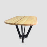 Masa lemn tei, cu picioare masa metal, Katherine, 200x90x78 cm - BUZ.RO