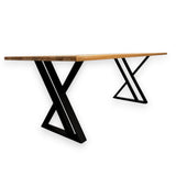 Masa lemn tei, cu picioare masa metal, Violette, 200 L* 95 l* 75.5 h cm - BUZ.RO