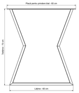 Masa lemn tei, Flora, cu picioare masa metal, 200 L* 95 l* 76.5 H cm - BUZ.RO