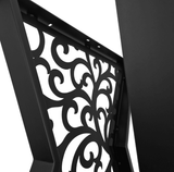 Masa lemn tei Lolita, cu picioare masa metal, 200 L* 95 l* 75.5 H cm - BUZ.RO