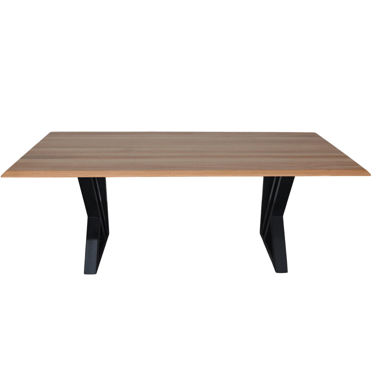 Masa lemn tei Sasha, cu picioare masa metal, 200 L* 95 l* 75.5 H cm - BUZ.RO
